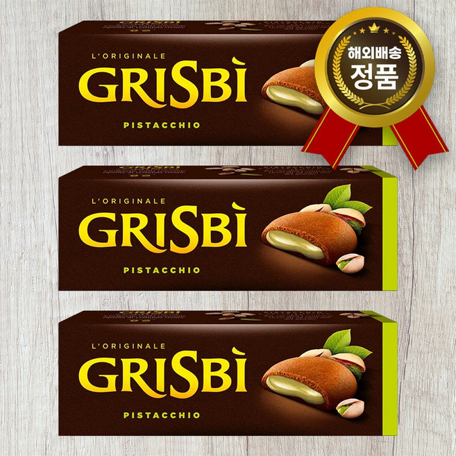비첸지 그리스비 쿠키 피스타치오 크림, 3개, 135g