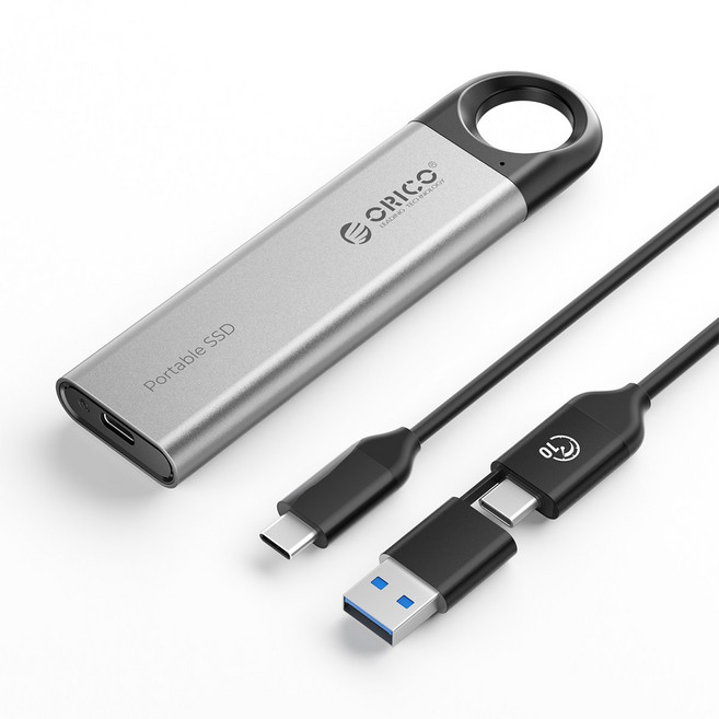 오리코 USB3.2 Gen2 포터블 외장SSD 하드 드라이브 C10, 그레이, 512GB