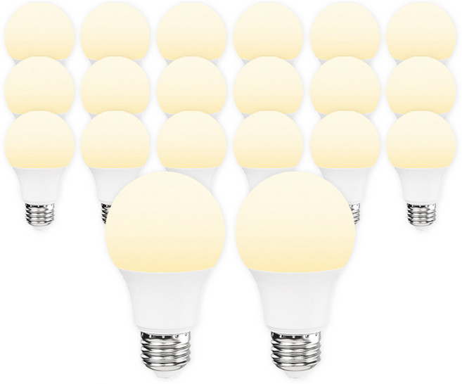 라인라이팅 LED 에코 벌브 전구 8w (주광/전구/주백), 전구색, 20개