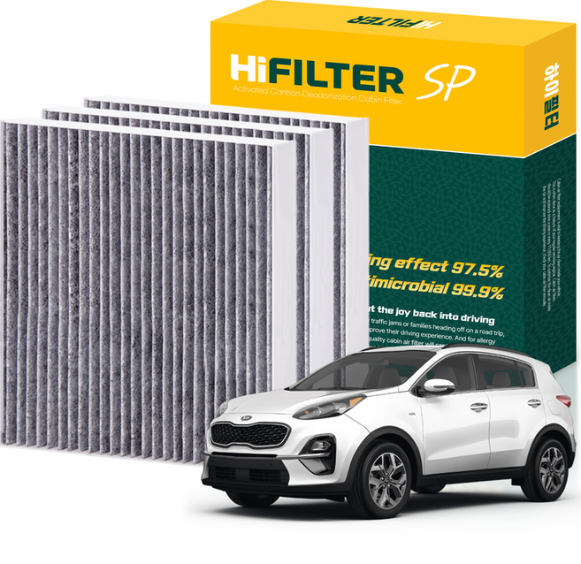 하이필터 기아 자동차 스포티지 활성탄 에어컨필터, 3개, 올 뉴 스포티지 (QL) HI-J010