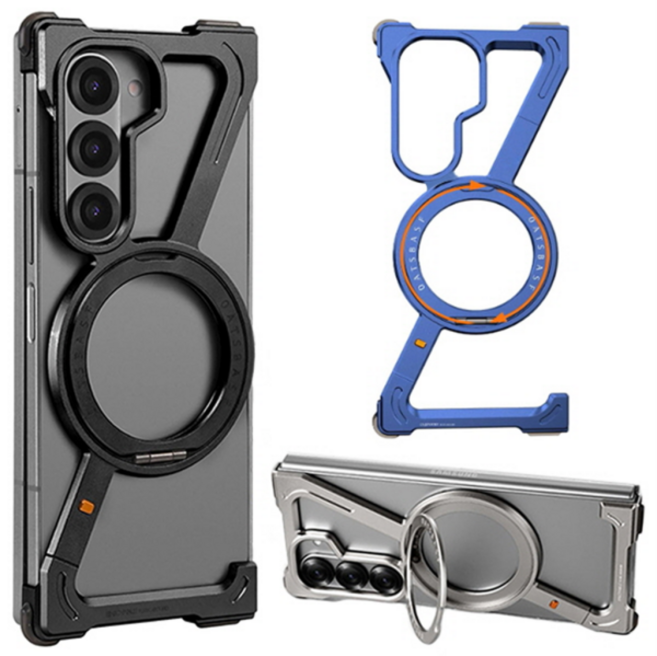 [수나르] 갤럭시Z폴드7 Z폴드6 Z폴드5 제트 지 맥세이프 메탈 프레임리스 쿨링 방열 거치대 범퍼 핸드폰 케이스