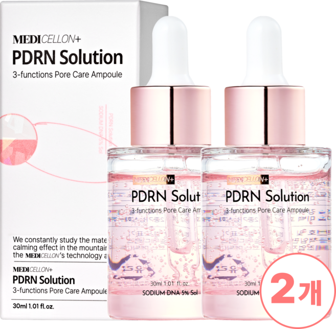 메디셀온 고농축 PDRN 솔루션 병원입점 모공앰플, 2개, 30ml