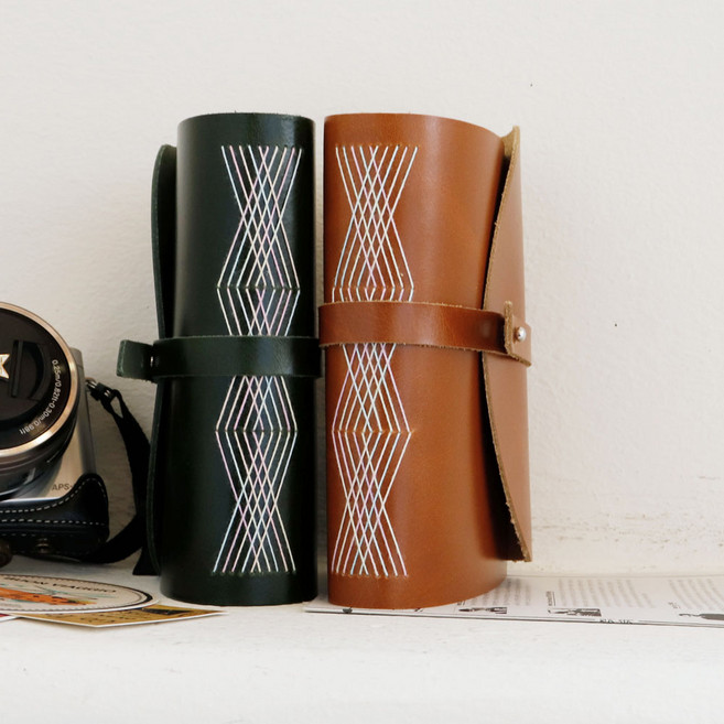 가죽 수제 바인딩 앤포레스트 무지노트 만년 다이어리, 단품, 다크그린