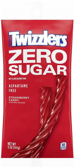 TWIZZLERS 무설탕 트위스트 딸기맛 감초맛, 1개, 141g