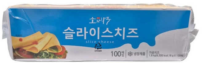 동원 [무료배송]X4개 동원 소와나무 체다슬라이스 1.8Kg (100장X4), 4개