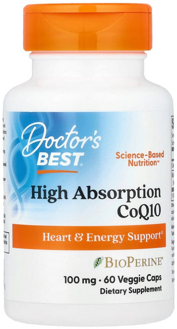 닥터스베스트 BioPerine 함유 고흡수 CoQ10 100mg 베지 캡슐 60정, 1개