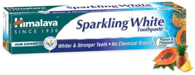 히말라야 스파클링화이트치약(150G) SPARKLING WHITE 미백치약 6box in 1set, 150g, 1개 - 쿠팡