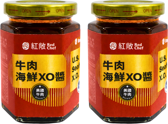 Red Chef 牛肉海鮮XO醬, 170g, 2個