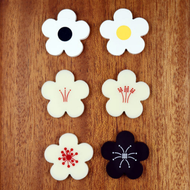 옵션5.꽃05-화이트레드 사인판 싸인판 꽃모양 케이크 쿠기 떡 꾸미기 장식 데코 토퍼 픽, 100개, 2g