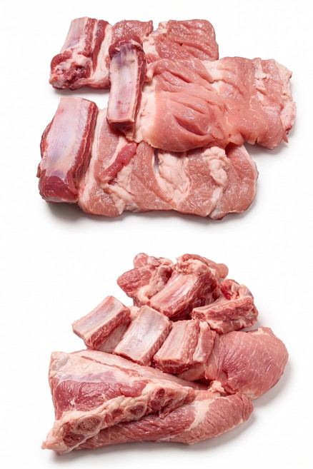 국내산 냉장 한돈 생돼지갈비 1kg 찜용 구이용 포뜬갈비 칼집 포갈비, 1개