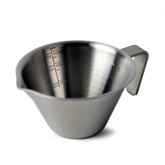 누보 스텐계량컵 100ml 손잡이 샷잔 베이킹, 스텐, 1개 - 쿠팡