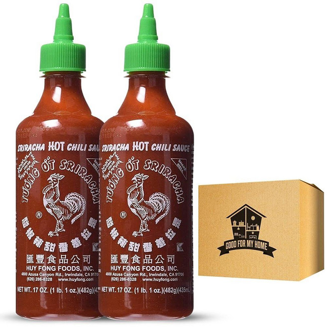 스리라차 핫소스 번들. Huey Fung Sriracha 칠리 핫소스 각각 502.8ml(17온스) 2개가 포함되어 있습니다. 딥 소스 마리네이드 등을 위한 글루텐 프리 아, 스리라차 핫소스 번들. Huey Fung Srirach, 482g