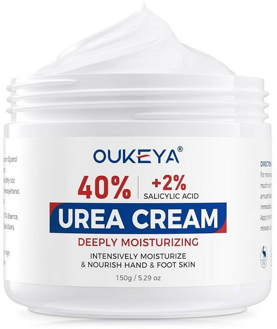 OUKEYA NEW FORMULA Urea Cream 크림 40 Percent for Feet MAXI 맥시mum Strength HAND & HEEL 힐s Dry Crack, 150g, 1개