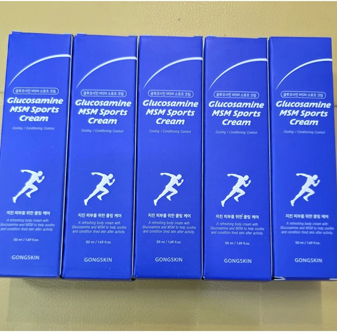 공스킨 글루코사민 바르는 MSM 스포츠 크림 근육 관절 마사지 크림 50m X 5개 (담은결), 1개, 5개입 - 쿠팡