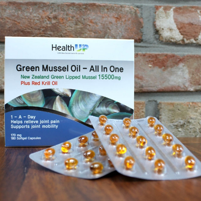 뉴질랜드 초록입홍합 오일 헬스업 그린머슬 15500 180캡슐, 1개, 180정