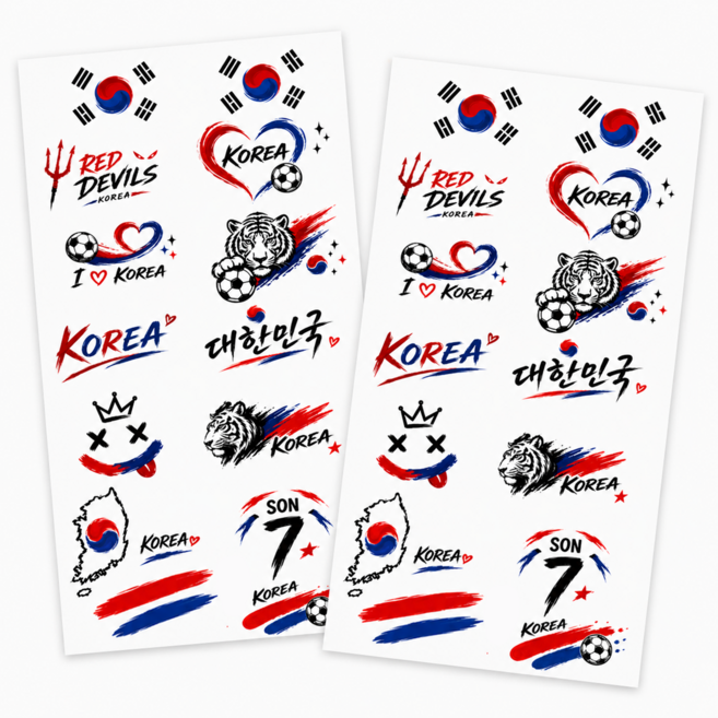 데키즈 월드컵 타투 스티커 2p, 1세트