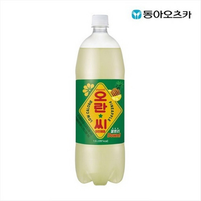 동아 오란씨 파인애플 1.5 x 4펫 낱개, 1.5L, 4개