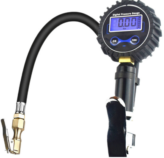 數位顯示胎壓計 車用輪胎壓力檢測器, 黑色數位款, 1個