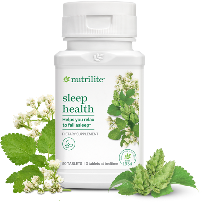 미국 암웨이 뉴트리라이트 슬립헬스 수면 건강 숙면보조제 90정 천연 인공첨가물 없음, 1개