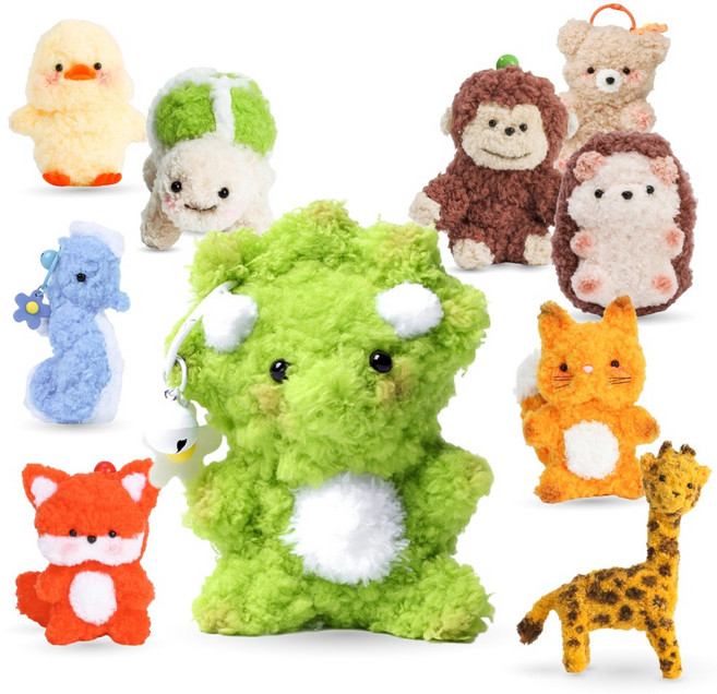 토이토 DIY 애니멀 모루 인형 키링 철사 가방고리 만들기, 1개, 공룡