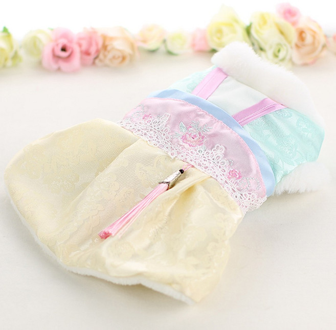 오기도기 클리어런스 강아지옷 명절 한복 파격특가, 1개, 2. 수술 장식 한복