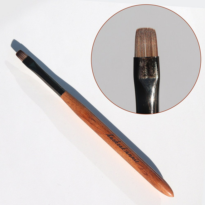 백억언니 우드 100BRUSH 네일 브러쉬, 1개, 스퀘어오프