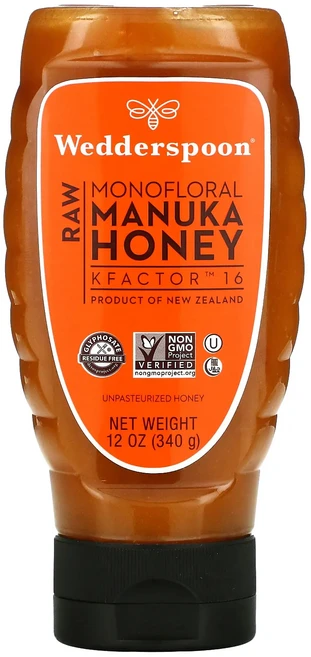 몸관리하세요 겨울입니다 Wedderspoon 100% 천연 마누카 꽃꿀 KFactor 16 340g(12oz) 특별관리진행 - 쿠팡