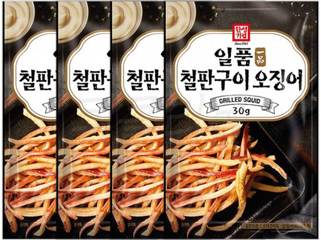 [현대프리마켓] 한성 일품 철판구이 오징어, 4개, 30g