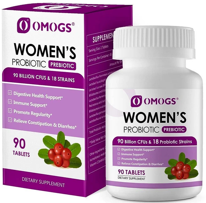 오모그 OMOGS 여성용 프로바이오틱스 90정 900억 CFUs 크랜베리 ​​포함, 상품선택, 1개 - 쿠팡
