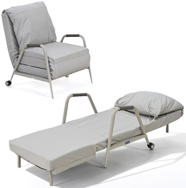 라꾸라꾸 체어베드 체어엔 접이식침대 간이침대 CBK-600N, 그레이