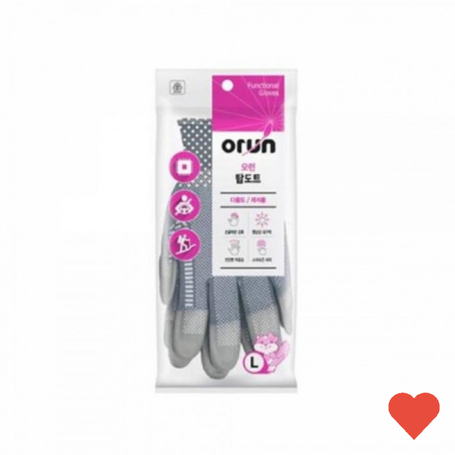 안전용품 스마트폰터치 도트 대 작업용 장갑 코팅, 회색, 1개