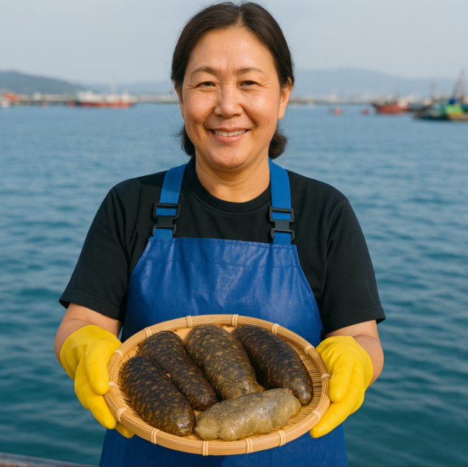 통영 자연산 해삼 활해삼 회 횟감 생물 내장 국내산, 1개, 생물 해삼, 500g