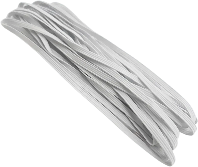 마루오피스 4골 납작 고무줄 탄력 수선 천연고무줄 고무밴드, 흰색, 1개