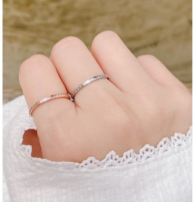 보아이 써지컬 라인 큐빅 반지