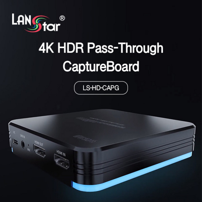 랜스타 HDMI 외장형 캡쳐보드 4K 60Hz, LS-HD-CAPG