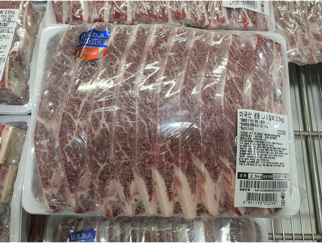 코스트코 꽃갈비 LA갈비 구이용 2.5kg 미국산냉동육 아이스박스포장, 1개