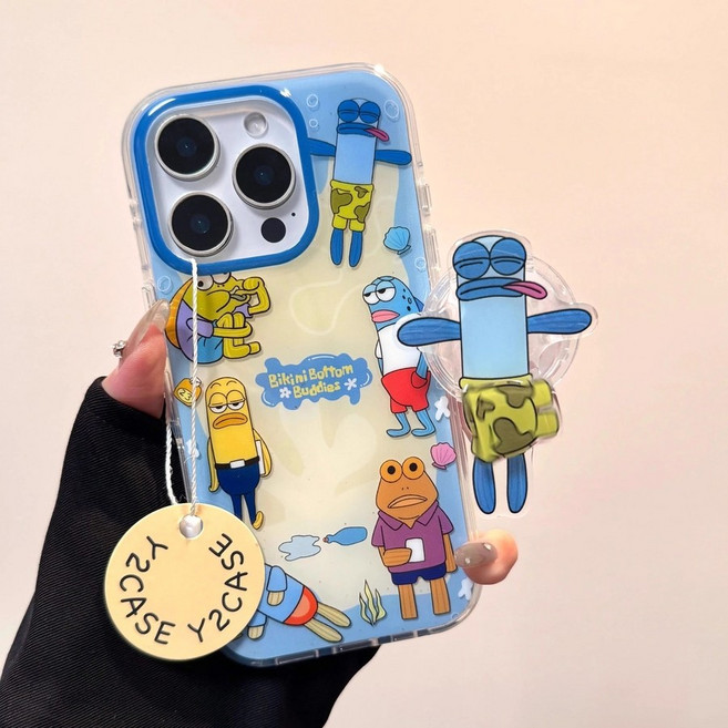 네모바지 스폰지밥 스펀지밥 아이폰 케이스 비키니시티 물고기 주민 시민 스마트톡 세트 프로