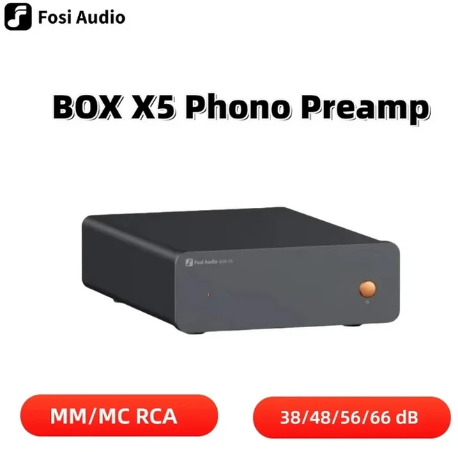 Fosi Audio BOX X5 HIFI 포노 프리앰프 MM/MC 카트리지 턴테이블용 미니 프리앰프 RIAA 프리앰프 V3 컴, 01 BOX X5