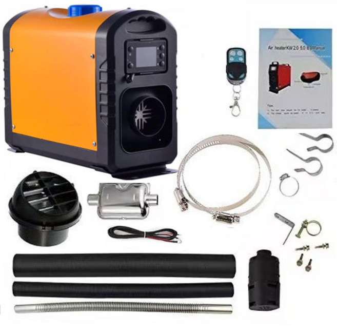 신형 캠핑 무시동히터 이동식 차량용 무시동히터 난방 온풍기 12V 알루미늄1구, 기본 색상, 12v 분리형 알루미늄 단일 2000W