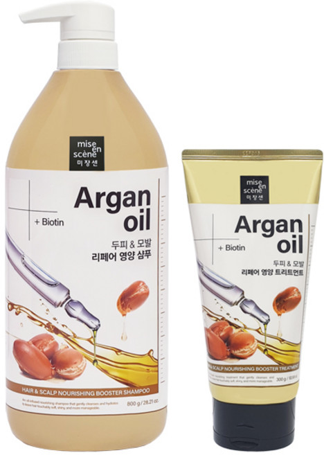 미쟝센 헤어앤스칼프 너리싱 부스터 샴푸 800g + 트리트먼트 300g, 1개