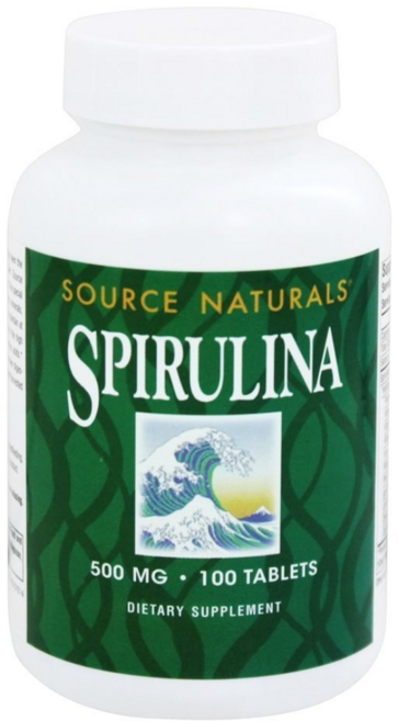 [Source Naturals] 스피루리나 500 mg 500 타블렛, 1개, 500정