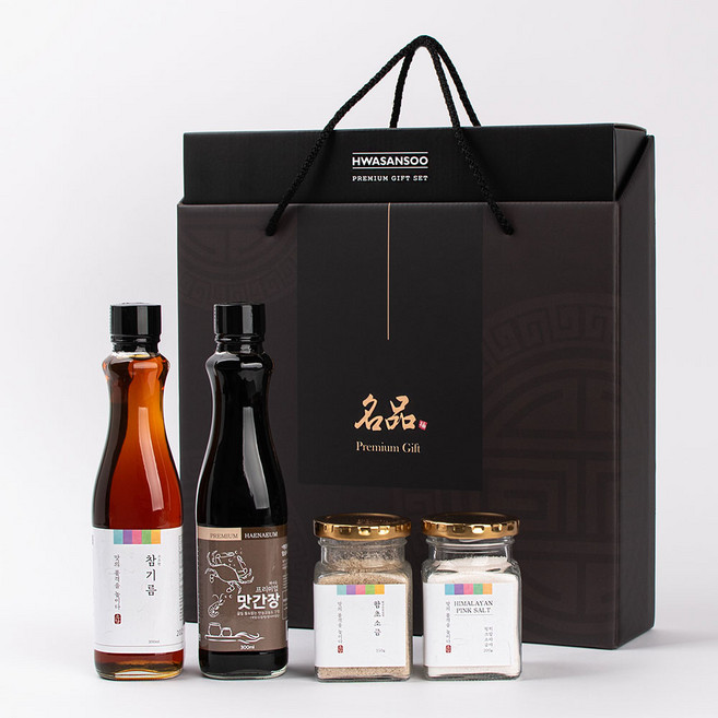 참기름&맛간장&함초&핑크 소금 선물/명절 추석 기업 회사 관공서 판촉 행사 선물세트, 1개