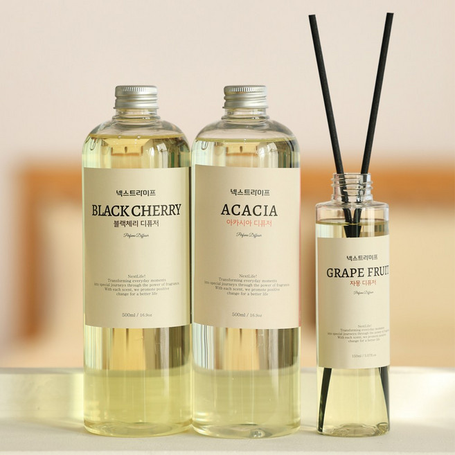 넥스트라이프 L 디퓨저리필 대용량 500ml/향기33종/실내 방향제 구매별 사은품, 21_헤이즐넛커피, 1개, 500ml