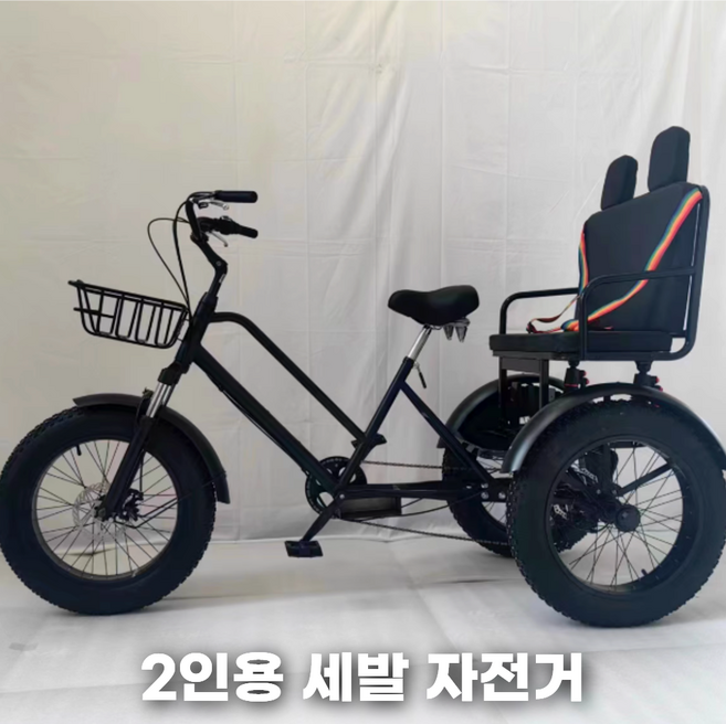 PAKAL 성인 세발 자전거 삼륜 3발 어르신 어른 노인 용 삼발이 2인용 텐덤, 1개, 178cm, 텐덤용