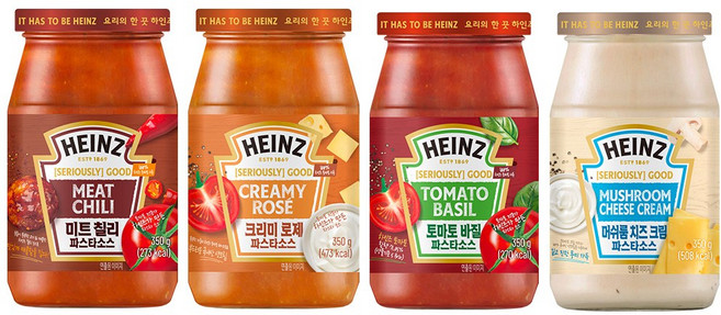 하인즈 파스타소스 4개 골라담기/신규런칭 4가지맛, 4.머쉬룸 치즈 크림 2개, 4.머쉬룸 치즈 크림 2개, 350g, 1개입