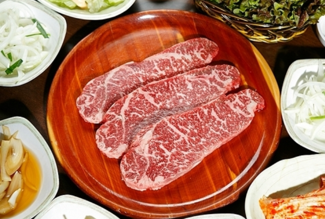 [레드피그]채끝1+ 한우 선물세트 등심 스테이크 1KG, 1개