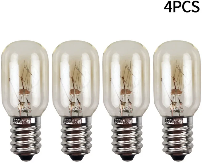 1/4/8PCS E14 소금 램프 글로브 전구 15W AC220V-240V 빈티지 백열 전구 냉장고 오븐 전구 교체 부품, 01 4PCS
