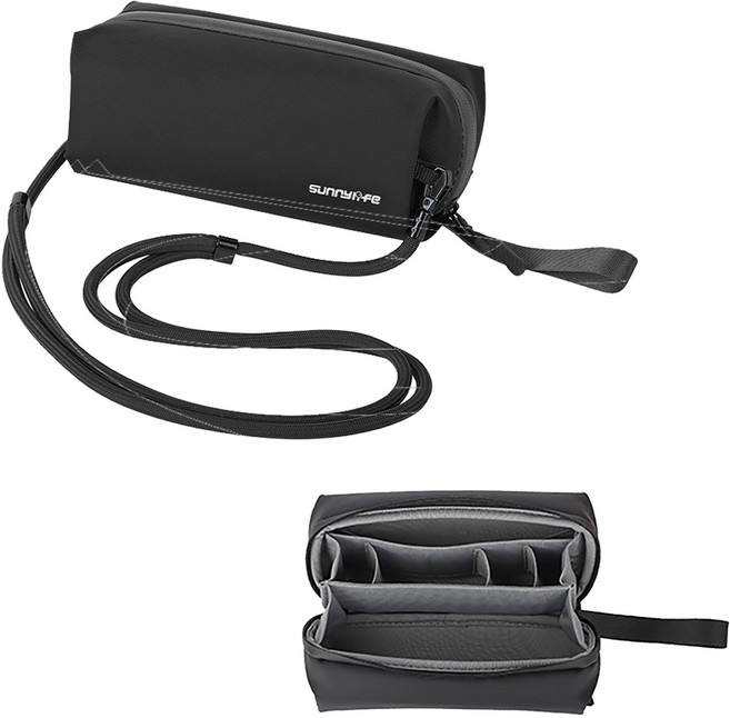 써니라이프 DJI 오즈모시리즈 멀티 유즈 파우치 포켓4/3 액션6/5 나노/360 모바일8 액션캠 가방 파우치, 블랙