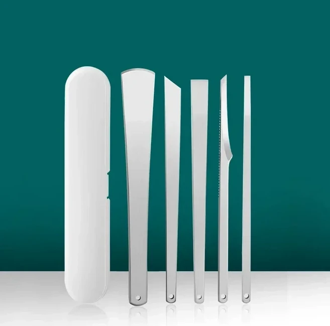 5/9PCS 발 발톱 수리 칼 세트 죽은 피부 굳은 살 제거 엑스 폴리 에이 팅 매니큐어 케어 도구 피트 손톱 자, 02 5 pcs set with bag