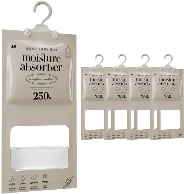 올챌린지 옷걸이 제습제 250g 5개입, 5개, 360ml